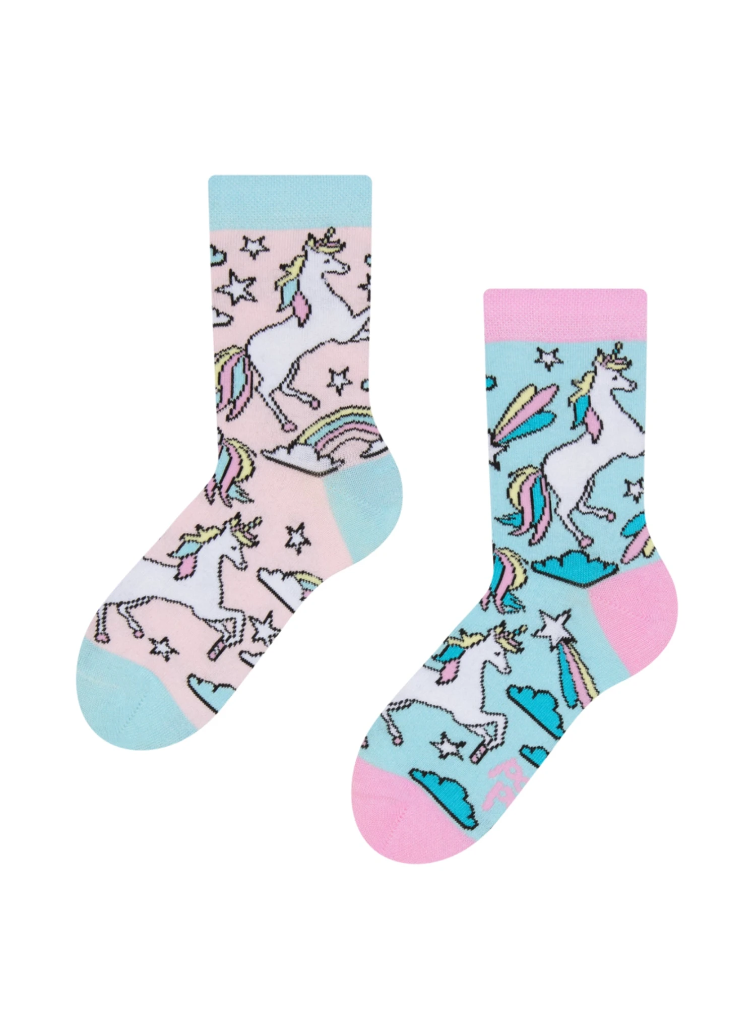 Chaussettes Enfants Licornes Arc-en-ciel 1 Chaussettes Enfants Licornes Arc-en-ciel