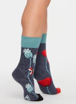 Chaussettes Coccinelles Et Fleurs De Pavot 8 Chaussettes Coccinelles Et Fleurs De Pavot -Le Bar à Chaussettes GMRS208 3