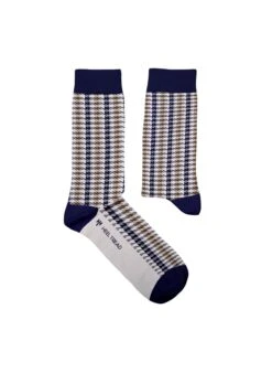 Chaussettes Pied De Poule Beige (Tissus Porsche)