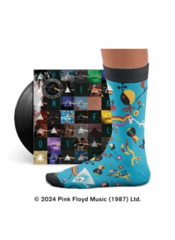 Chaussettes Pink Floyd, Dark Side Of The Moon, Bleues -Le Bar à Chaussettes PF dark side bleu3