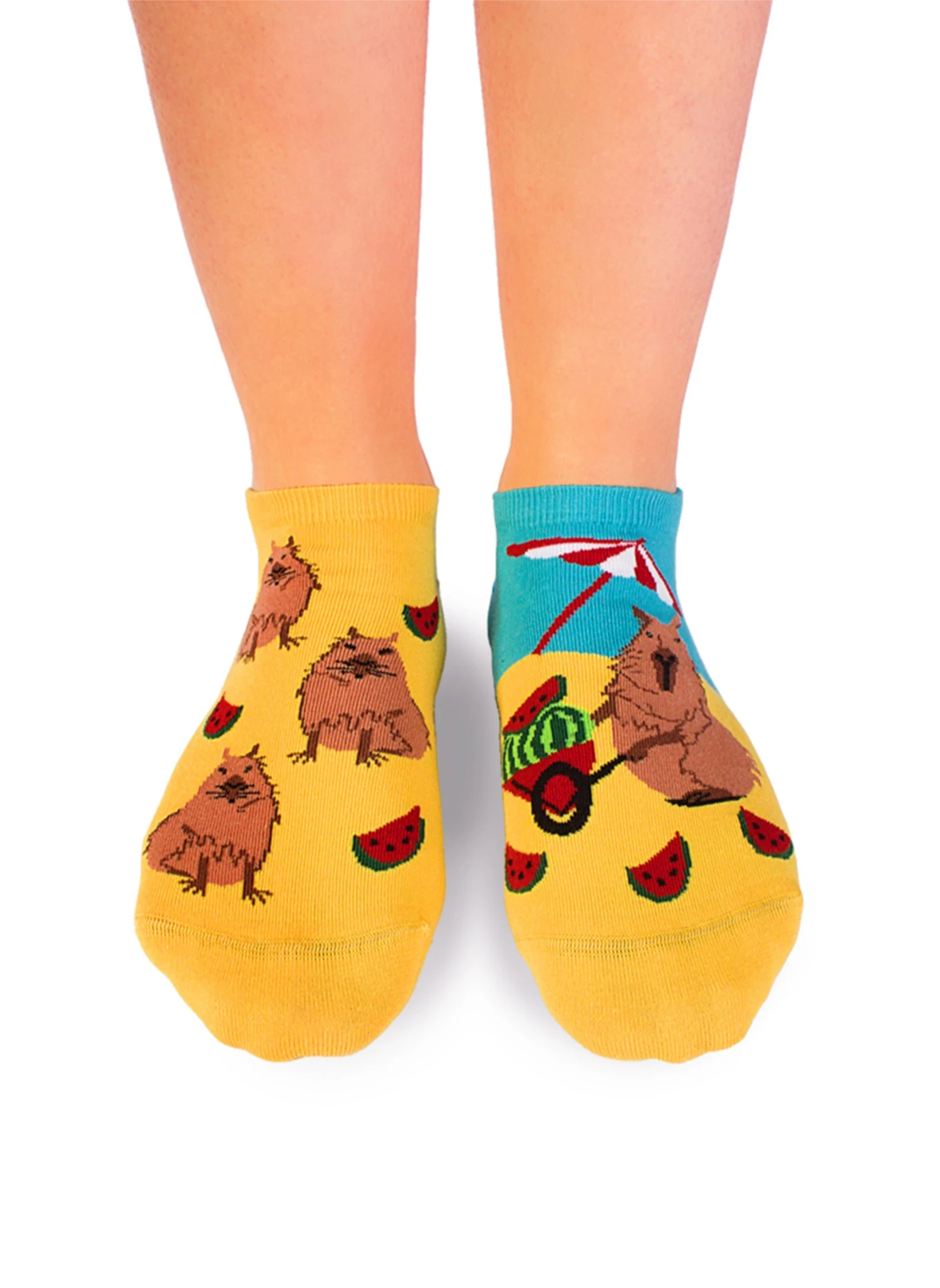 Socquettes Arty Georges Le Capybara à La Plage 1 Socquettes Arty Georges Le Capybara à La Plage