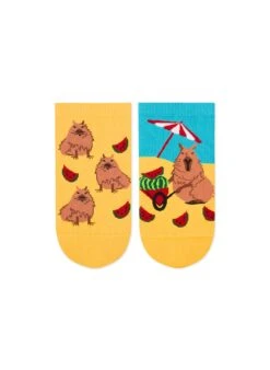 Socquettes Arty Georges Le Capybara à La Plage 9 Socquettes Arty Georges Le Capybara à La Plage -Le Bar à Chaussettes PH04 090 VFB 2