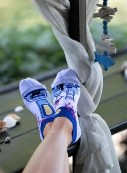 Socquettes Arty Soirée Grecque 7 Socquettes Arty Soirée Grecque -Le Bar à Chaussettes PH04 091 VFB 4