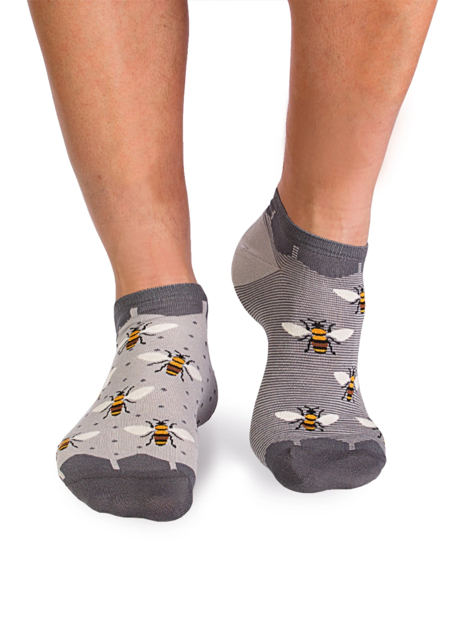 Socquettes En Bambou Abeilles - Grises 6 Socquettes En Bambou Abeilles - Grises – Image 6