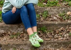 Socquettes En Bambou Abeilles - Vertes -Le Bar à Chaussettes PH06 010 4