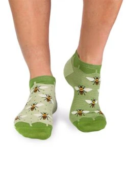 Socquettes En Bambou Abeilles - Vertes -Le Bar à Chaussettes PH06 010 VFB 2