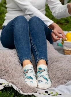 Socquettes En Bambou Oiseaux & Fleurs - Écrues -Le Bar à Chaussettes PH06 151 VFB 3