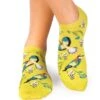 Socquettes En Bambou Oiseaux & Fleurs - Jaunes Citron -Le Bar à Chaussettes PH06 154 VFB 1