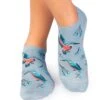Socquettes En Bambou Oiseaux & Fleurs - Bleues Claires -Le Bar à Chaussettes PH06 155 VFB 1