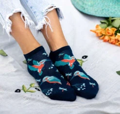 Socquettes En Bambou Oiseaux & Fleurs - Bleues Marine -Le Bar à Chaussettes PH06 156 2 1570f145 1eea 4359 978c 236b6b8ec78f