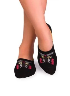 Protège-Pieds En Coton Bio Chat Noir