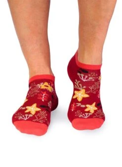 Socquettes Coton Bio Étoiles De Mer - Rouges 6 Socquettes Coton Bio Étoiles De Mer - Rouges -Le Bar à Chaussettes PH08 302 VFB 2