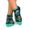 Socquettes Coton Bio Fleurs & Herbes - Vertes 7 Socquettes Coton Bio Fleurs & Herbes - Vertes -Le Bar à Chaussettes PH08 310 VFB 1