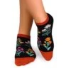 Socquettes Coton Bio Fleurs & Herbes - Noires -Le Bar à Chaussettes PH08 311 VFB 1