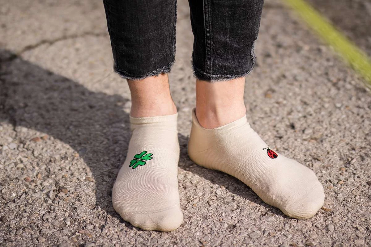 Socquettes Active Day Écrues Trèfle & Coccinelle 6 Socquettes Active Day Écrues Trèfle & Coccinelle – Image 6