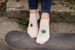 Socquettes Active Day Écrues Trèfle & Coccinelle 14 Socquettes Active Day Écrues Trèfle & Coccinelle -Le Bar à Chaussettes PH08 904 8