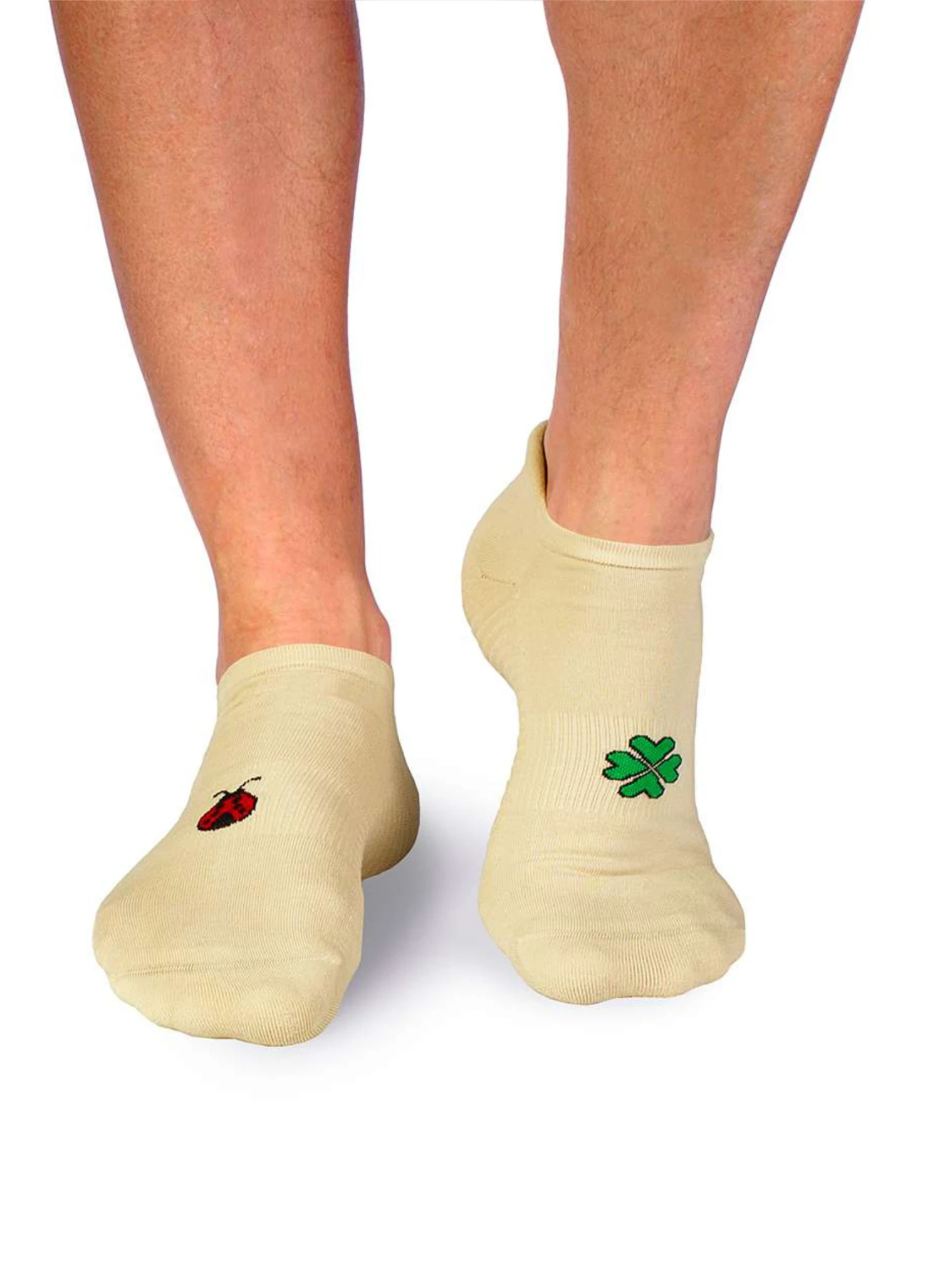 Socquettes Active Day Écrues Trèfle & Coccinelle 3 Socquettes Active Day Écrues Trèfle & Coccinelle – Image 3