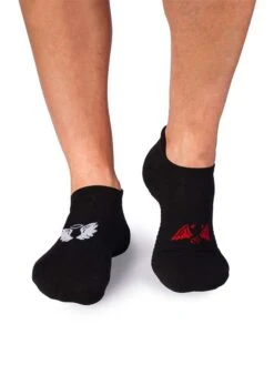 Socquettes Active Day Noires Ange & Démon -Le Bar à Chaussettes PH08 908 VFB 2
