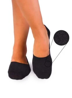 Protège-Pieds En Lin Et Coton Unis Noirs