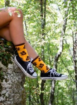 Chaussettes Coton Oranges Écureuils -Le Bar à Chaussettes PH12 006