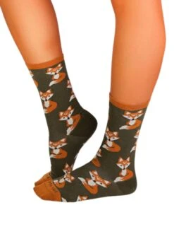 Chaussettes Coton Marrons Renards -Le Bar à Chaussettes PH12 009 VBF1