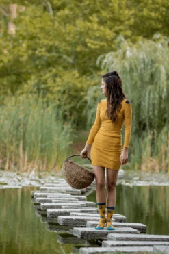 Chaussettes Coton Moutardes Scarabées -Le Bar à Chaussettes PH12 031 7