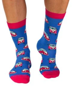 Chaussettes Coton Bleues Combi Volkswagen -Le Bar à Chaussettes PH12 049 VBF1