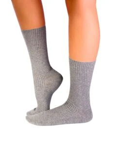 Chaussettes Sans Élastique Coton Bio Grises -Le Bar à Chaussettes PH12 903F VBF2