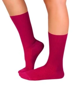 Chaussettes Sans Élastique Coton Bio Fuchsia -Le Bar à Chaussettes PH12 906F VBF2