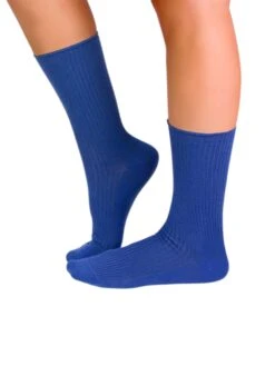 Chaussettes Sans Élastique Coton Bio Bleues -Le Bar à Chaussettes PH12 908F VBF2