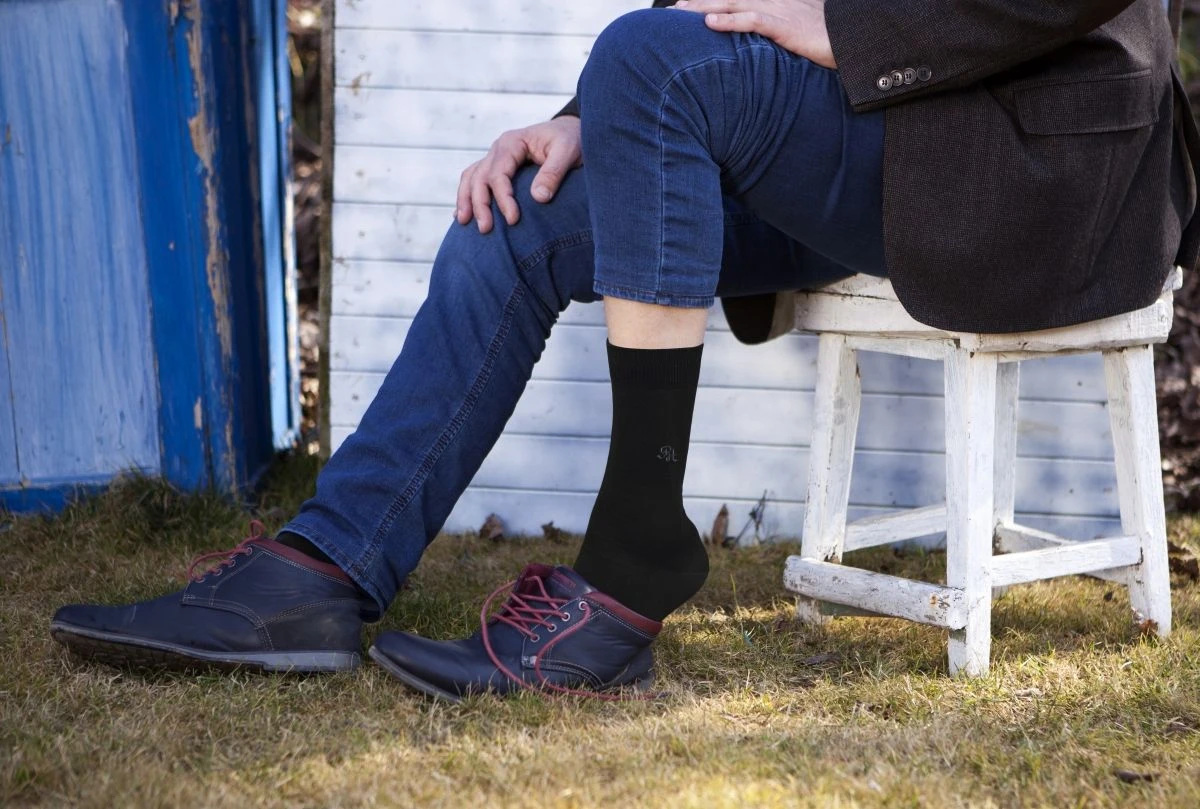 Chaussettes 98% Coton Noires 2 Chaussettes 98% Coton Noires – Image 2