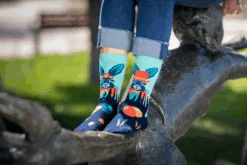 Chaussettes Arty Lapins De Pâques - Bleues & Menthes -Le Bar à Chaussettes PH14 031 4