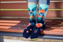 Chaussettes Arty Lapins De Pâques - Bleues & Menthes -Le Bar à Chaussettes PH14 031 6