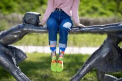 Chaussettes Arty Lapins De Pâques - Vertes & Bleues -Le Bar à Chaussettes PH14 032 4