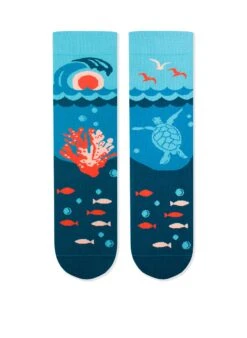 Chaussettes Arty Océan - Turquoises -Le Bar à Chaussettes PH14 088 VFB 2