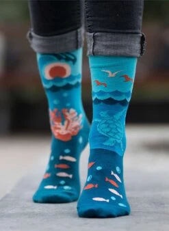 Chaussettes Arty Océan - Turquoises -Le Bar à Chaussettes PH14 088 VFB 4