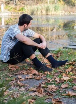 Chaussettes En Bambou Unies Bleu Marine -Le Bar à Chaussettes PH15 102 5