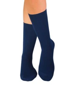 Chaussettes En Bambou Unies Bleu Marine