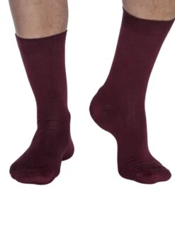 Chaussettes En Bambou Unies Bordeaux -Le Bar à Chaussettes PH15 103F VBF2