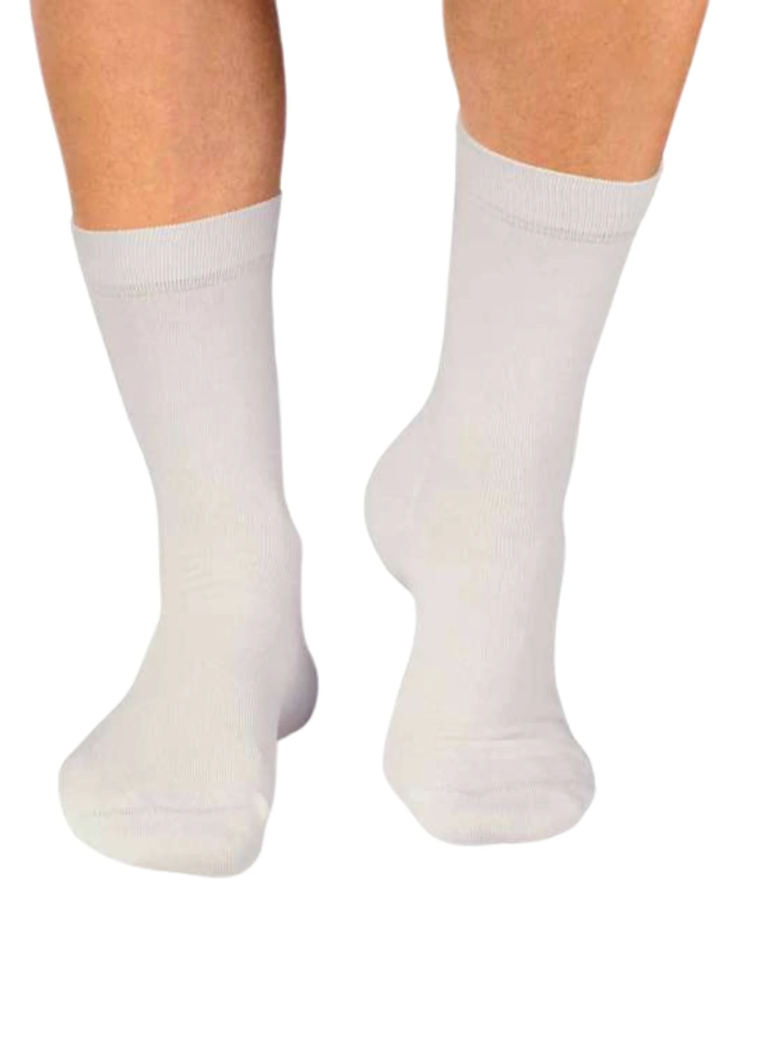 Chaussettes En Bambou Unies Blanches 2 Chaussettes En Bambou Unies Blanches – Image 2
