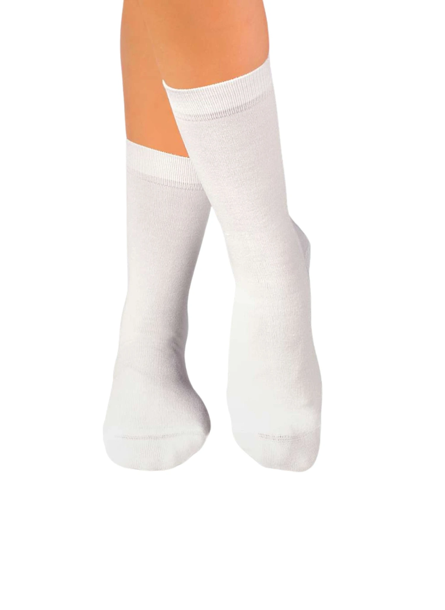 Chaussettes En Bambou Unies Blanches 1 Chaussettes En Bambou Unies Blanches