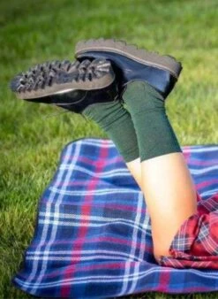 Chaussettes En Bambou Unies Vert Pétrole -Le Bar à Chaussettes PH15 630 4