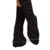 Chaussettes En Bambou à Pois - Noires