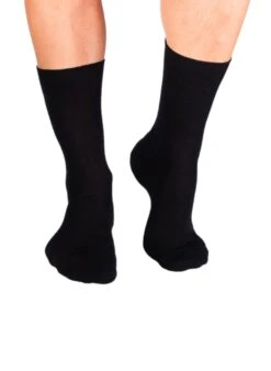 Chaussettes Laine Mérinos & Coton Noires -Le Bar à Chaussettes PH17 241F VBF3