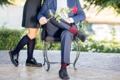 Chaussettes Haut-Mollet Laine Mérinos & Coton Bleu Marine -Le Bar à Chaussettes PH17 344 3F