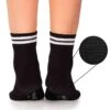 Chaussettes Courtes Active Day Noires Bandes Blanches