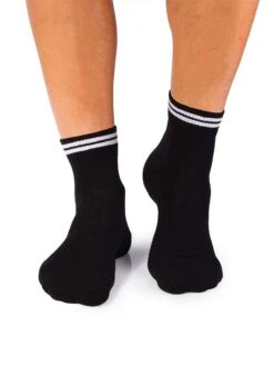 Chaussettes Courtes Active Day Noires Bandes Blanches -Le Bar à Chaussettes PH28 902 VFB 3