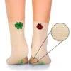 Chaussettes Courtes Active Day Écrues Trèfle & Coccinelle