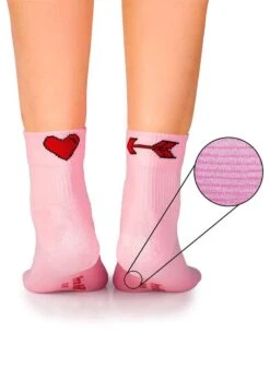 Chaussettes Courtes Active Day Roses Cupidon