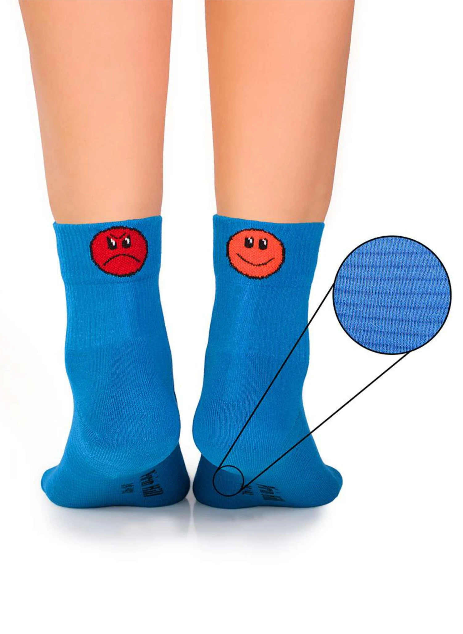 Chaussettes Courtes Active Day Bleues Émoji 1 Chaussettes Courtes Active Day Bleues Émoji